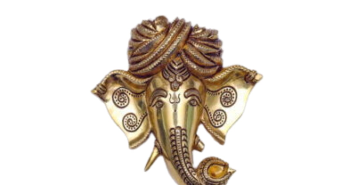 Brass Lord Ganesha Face PIG1022 Prajjwal International Brass and